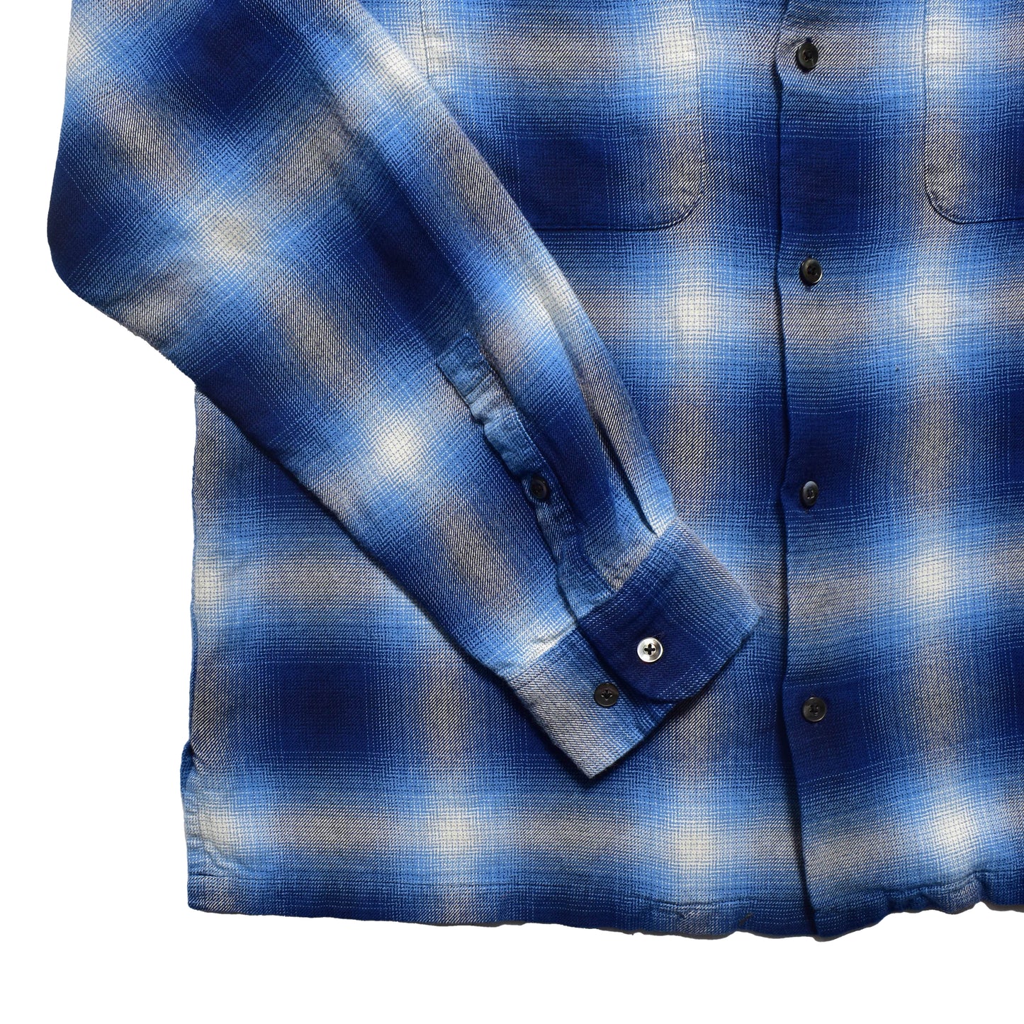 R.Flannel Ombre Open Collar SH