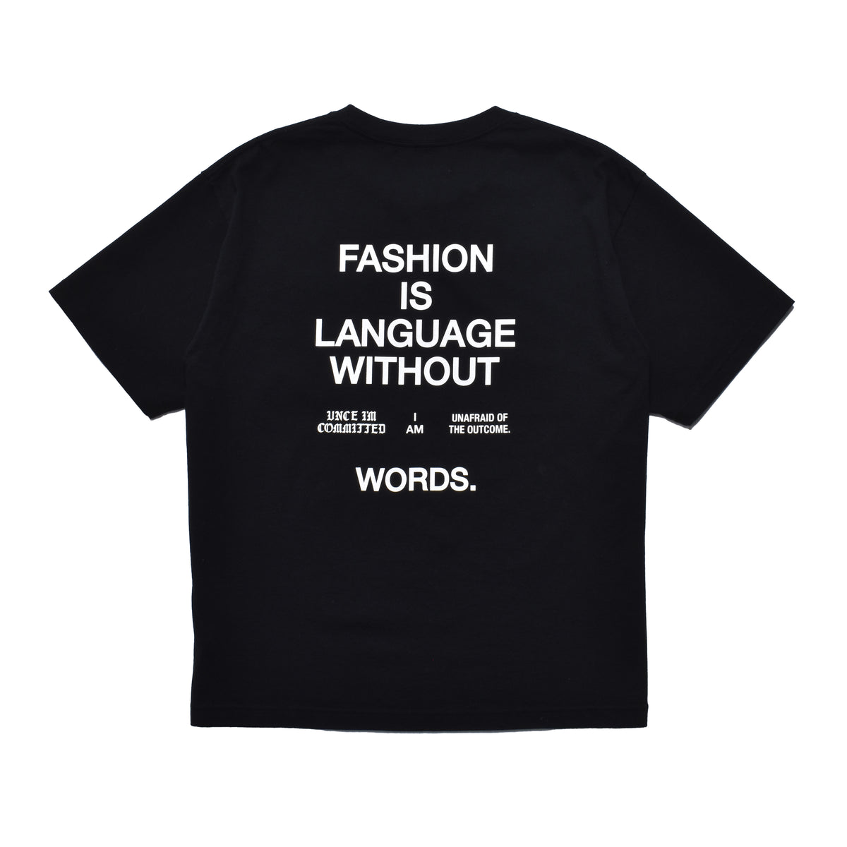 FASHION IS LANGUAGE Crewneck Pocket Tee