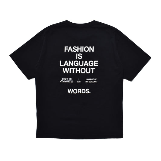 FASHION IS LANGUAGE Crewneck Pocket Tee