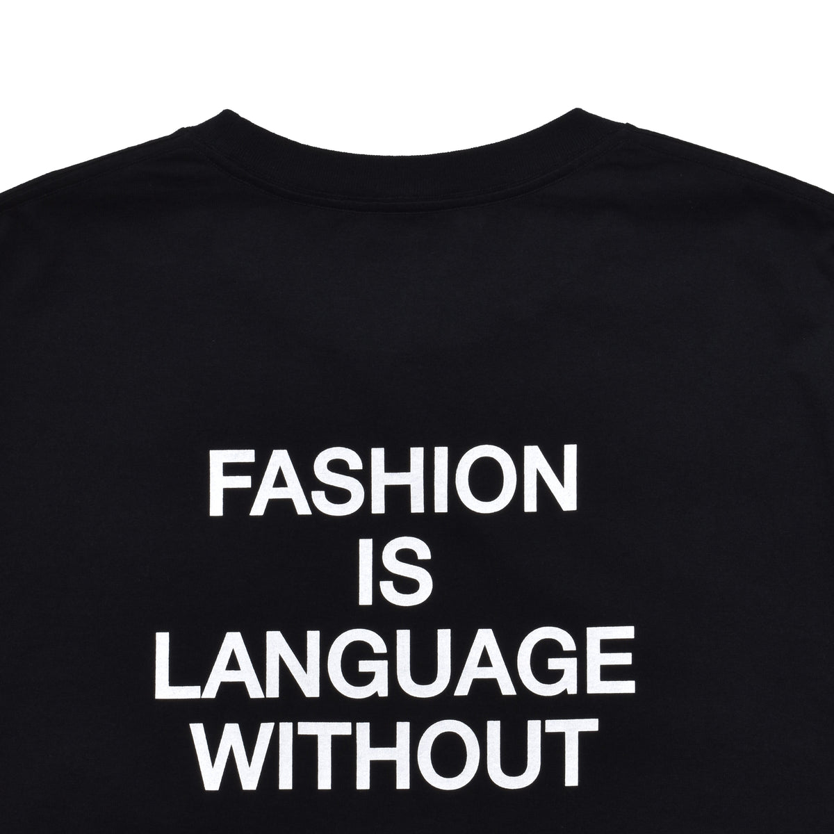 FASHION IS LANGUAGE Crewneck Pocket Tee