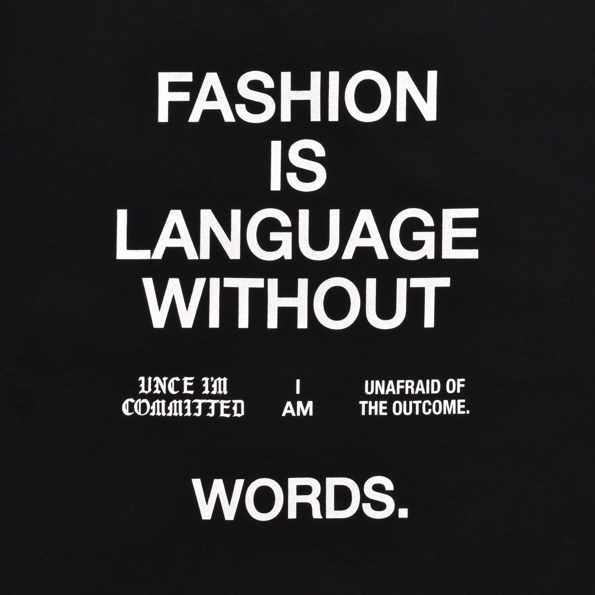 FASHION IS LANGUAGE Crewneck Pocket Tee