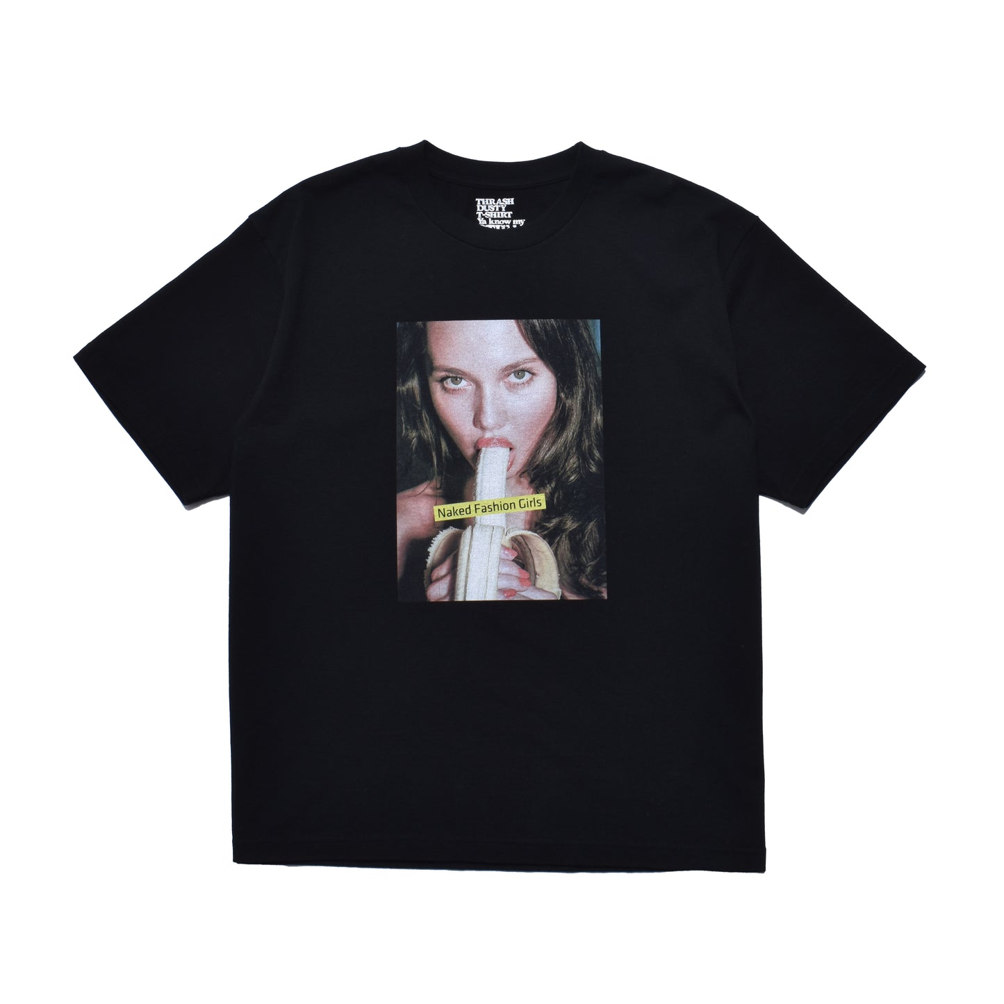 Mike Dowson Holding a Banana Girl Photo Tee by Stie-lo