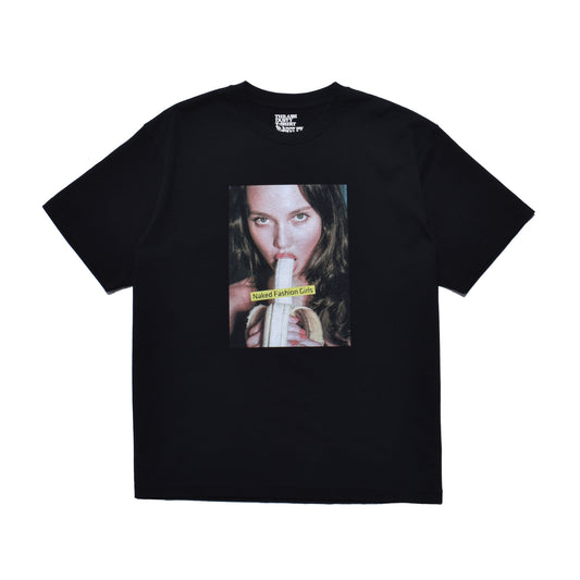 Mike Dowson Holding a Banana Girl Photo Tee by Stie-lo