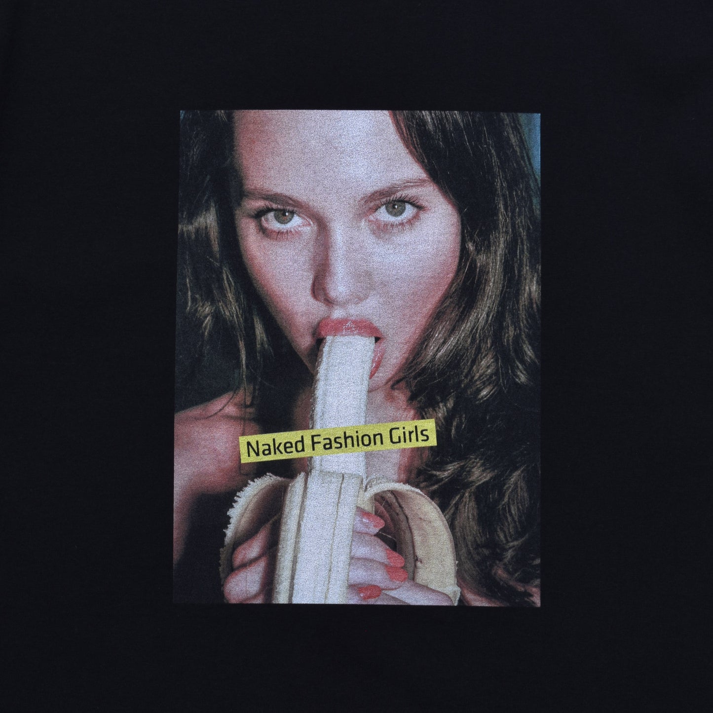 Mike Dowson Holding a Banana Girl Photo Tee by Stie-lo