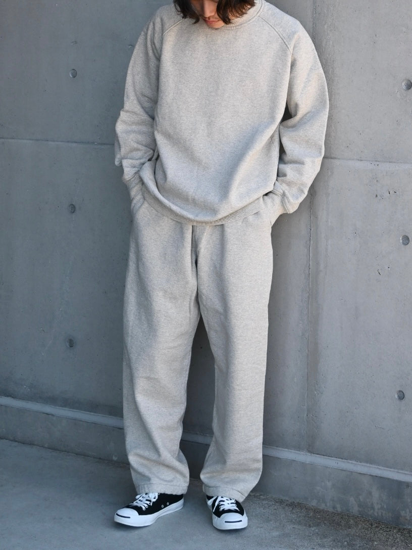 コットン吊裏毛 クルーネック HEATHER GRAY