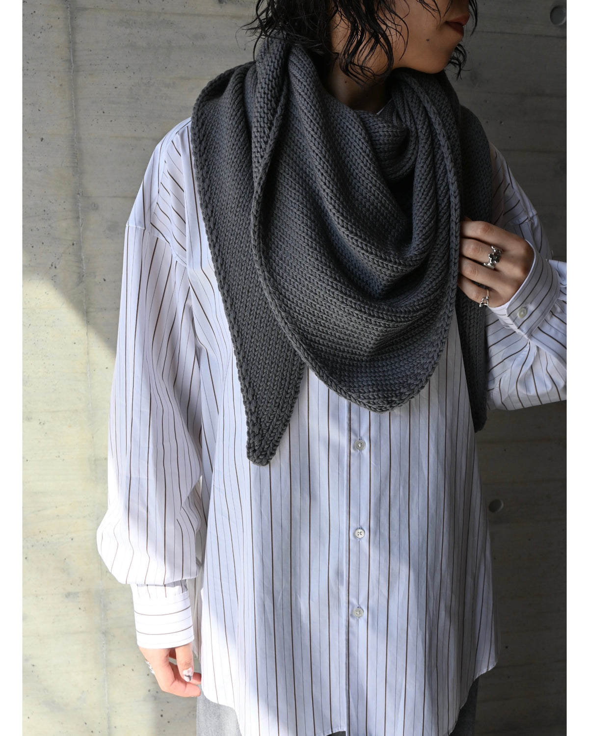 Soft Wool Triangle Stole