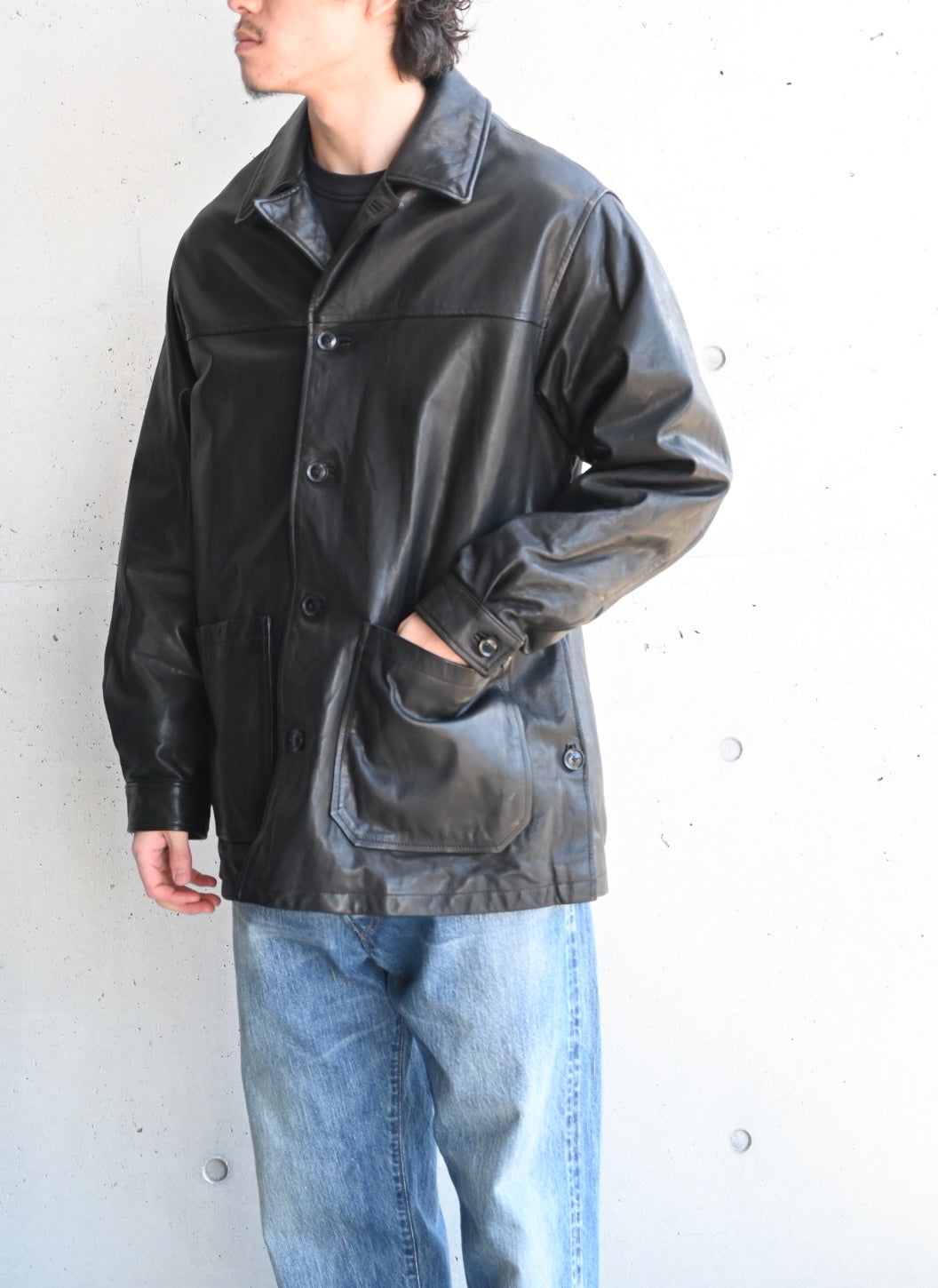 GOAT LEATHER CAR COAT