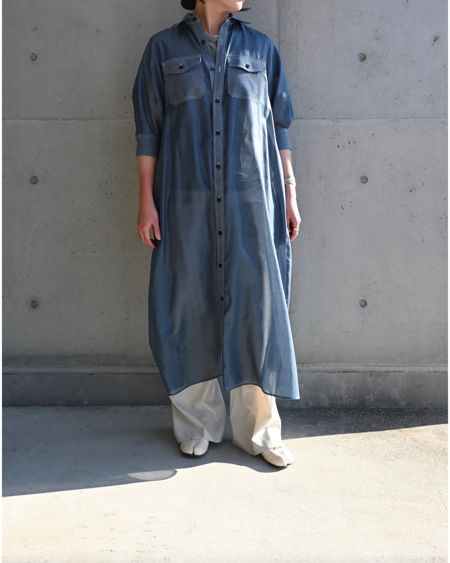 SHEER CHAMBRAY DRESS 16232