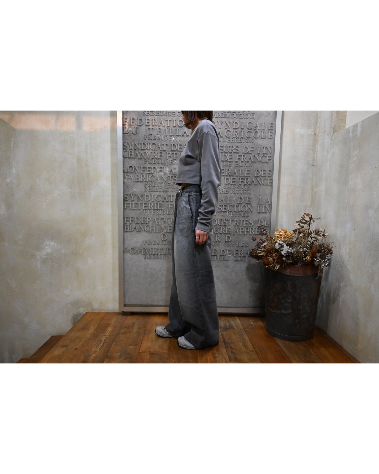 Selvage Denim Two Tuck Wide Pants