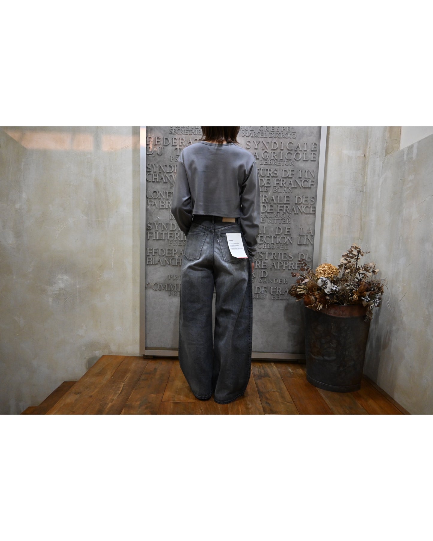 Selvage Denim Two Tuck Wide Pants