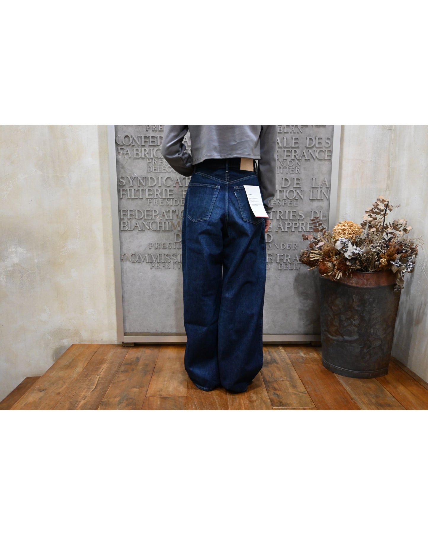 Selvage Denim Two Tuck Wide Pants
