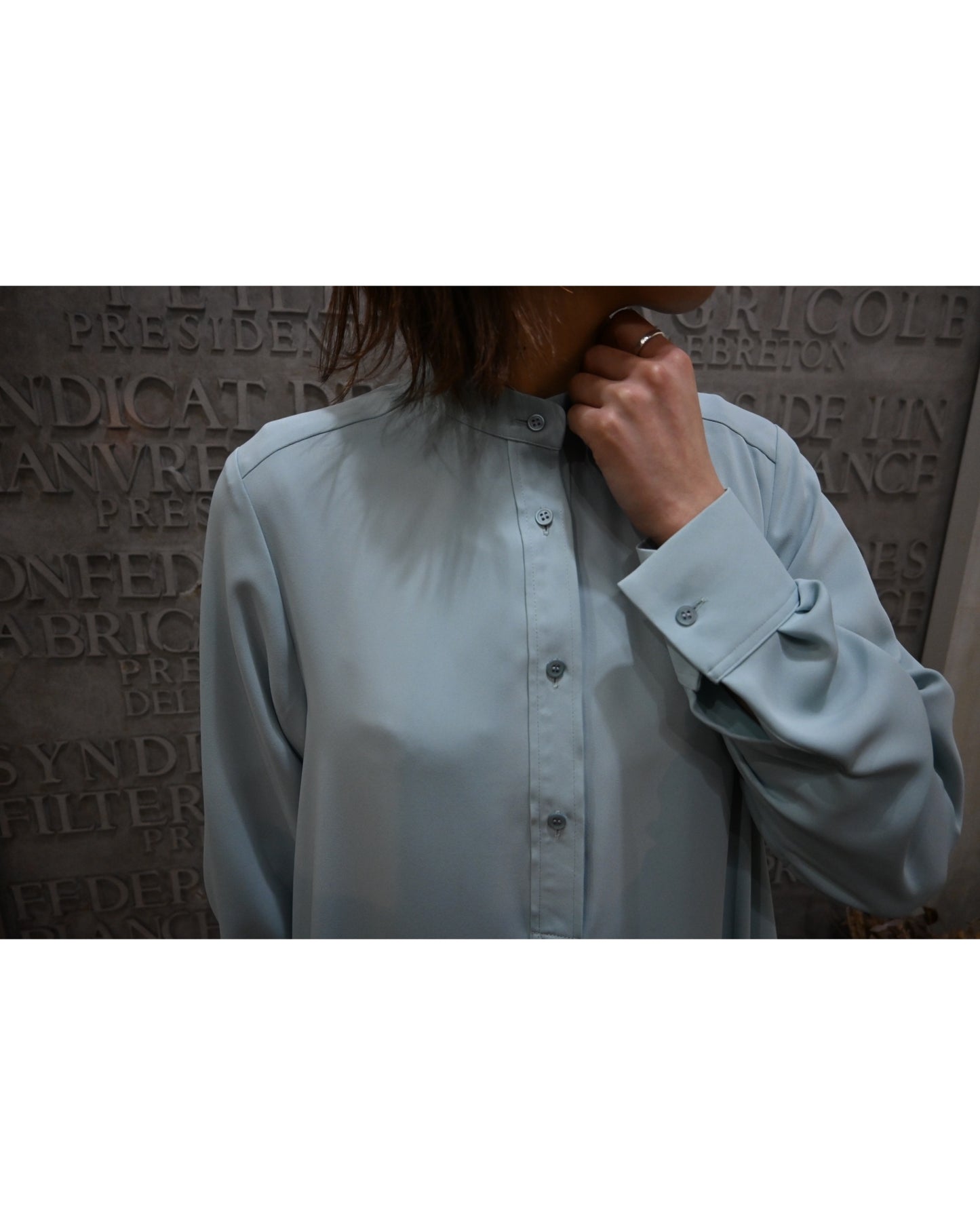 Satin Band Collar Dress