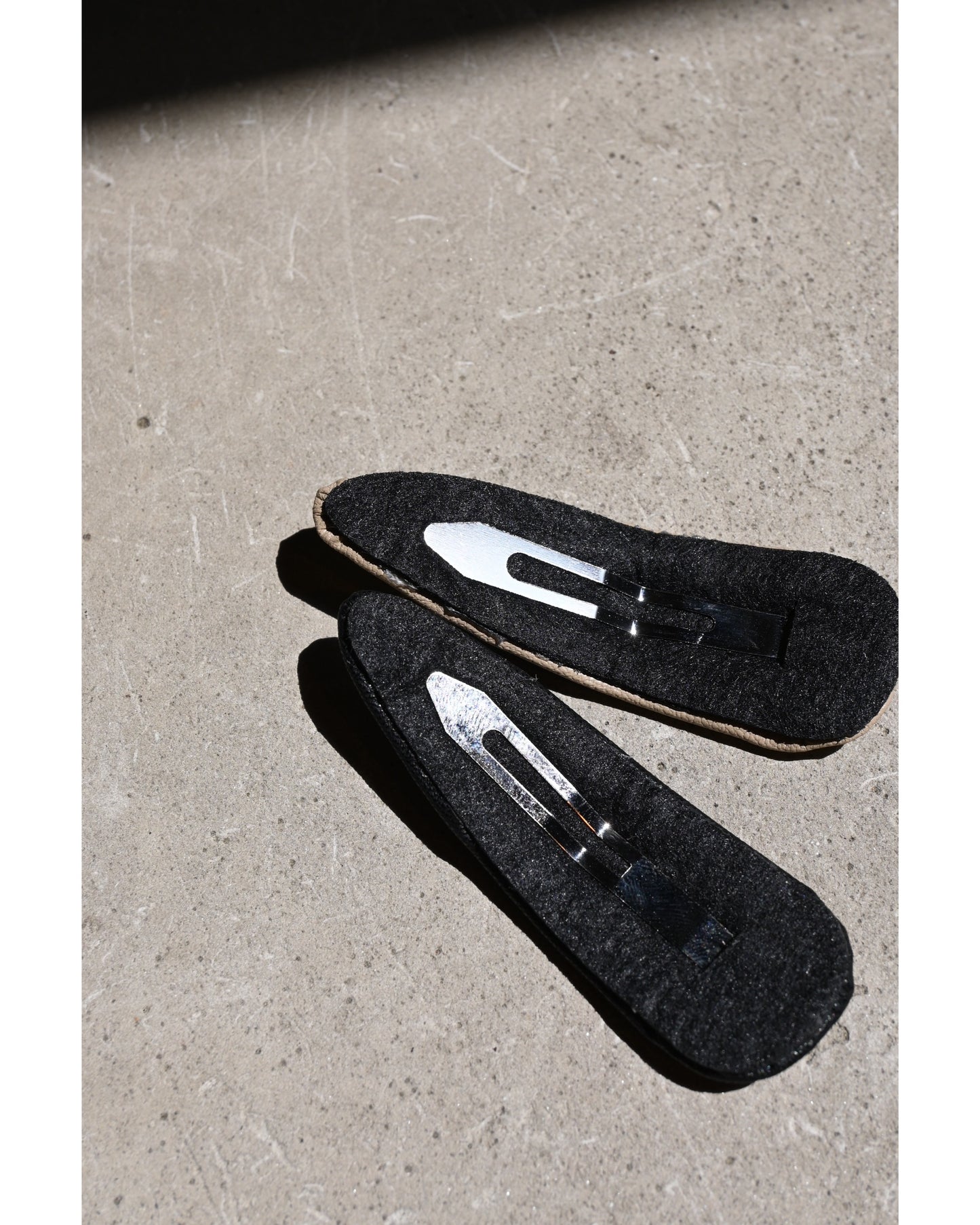 Faux Leather Hair Clips 2 Piece Set