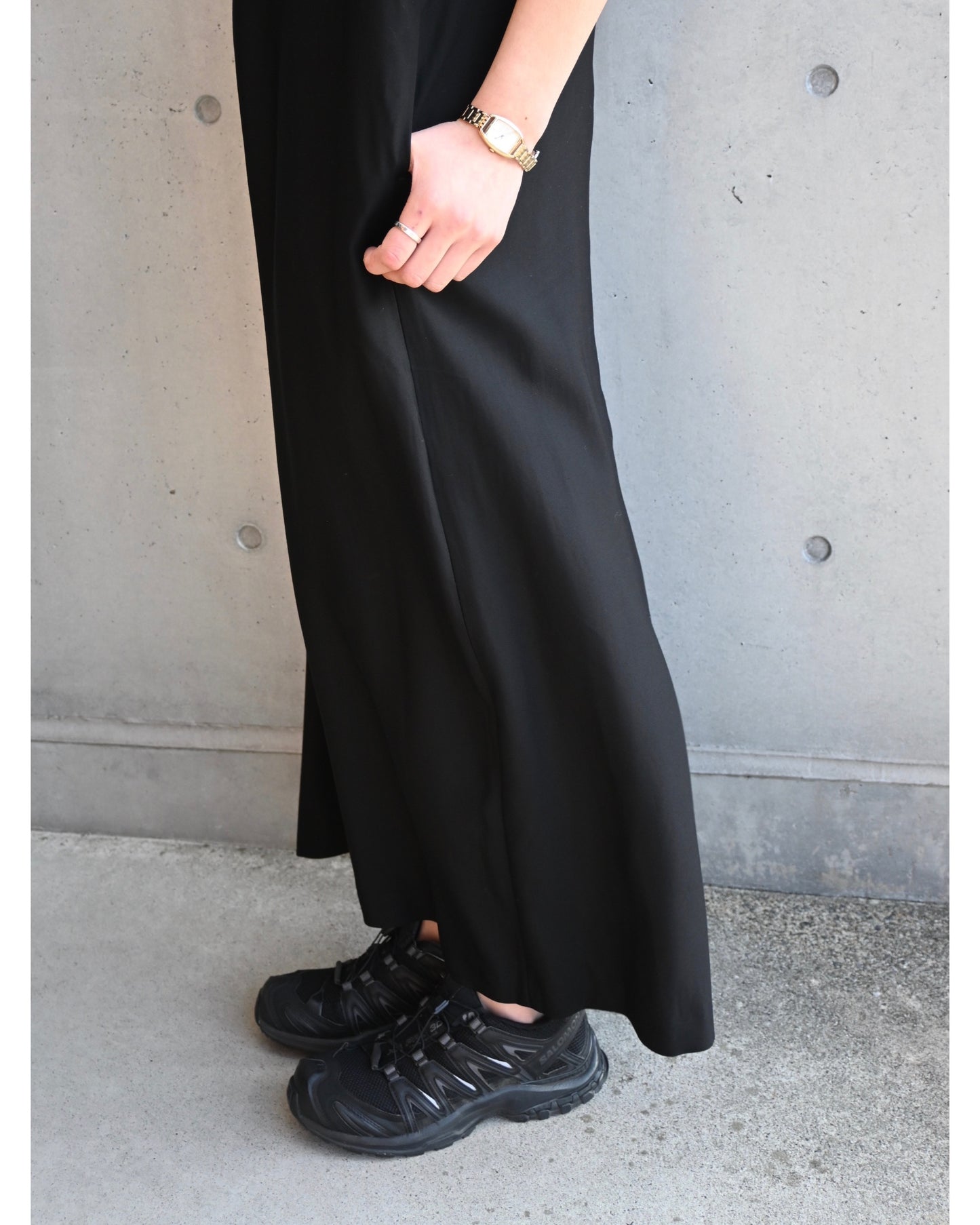 Viscose Cupro Back Satin Sleeveless Dress