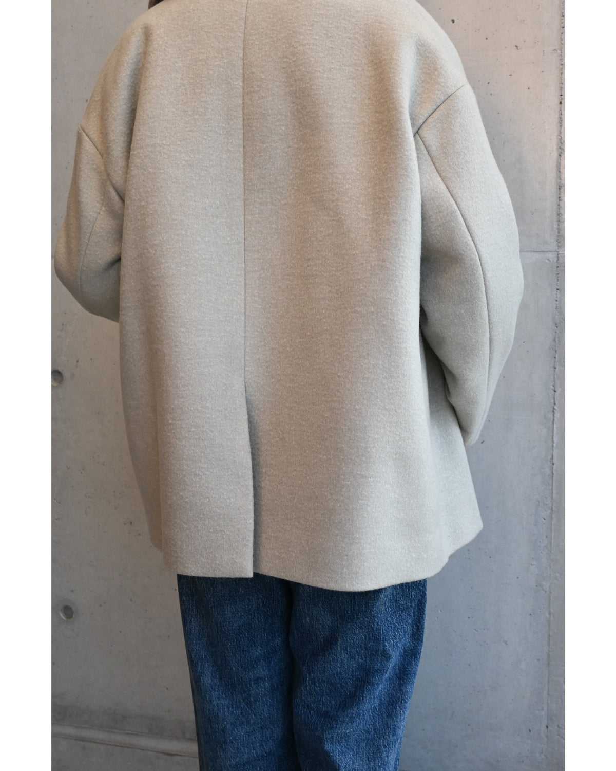 Light Melton Shawl Collar Coat