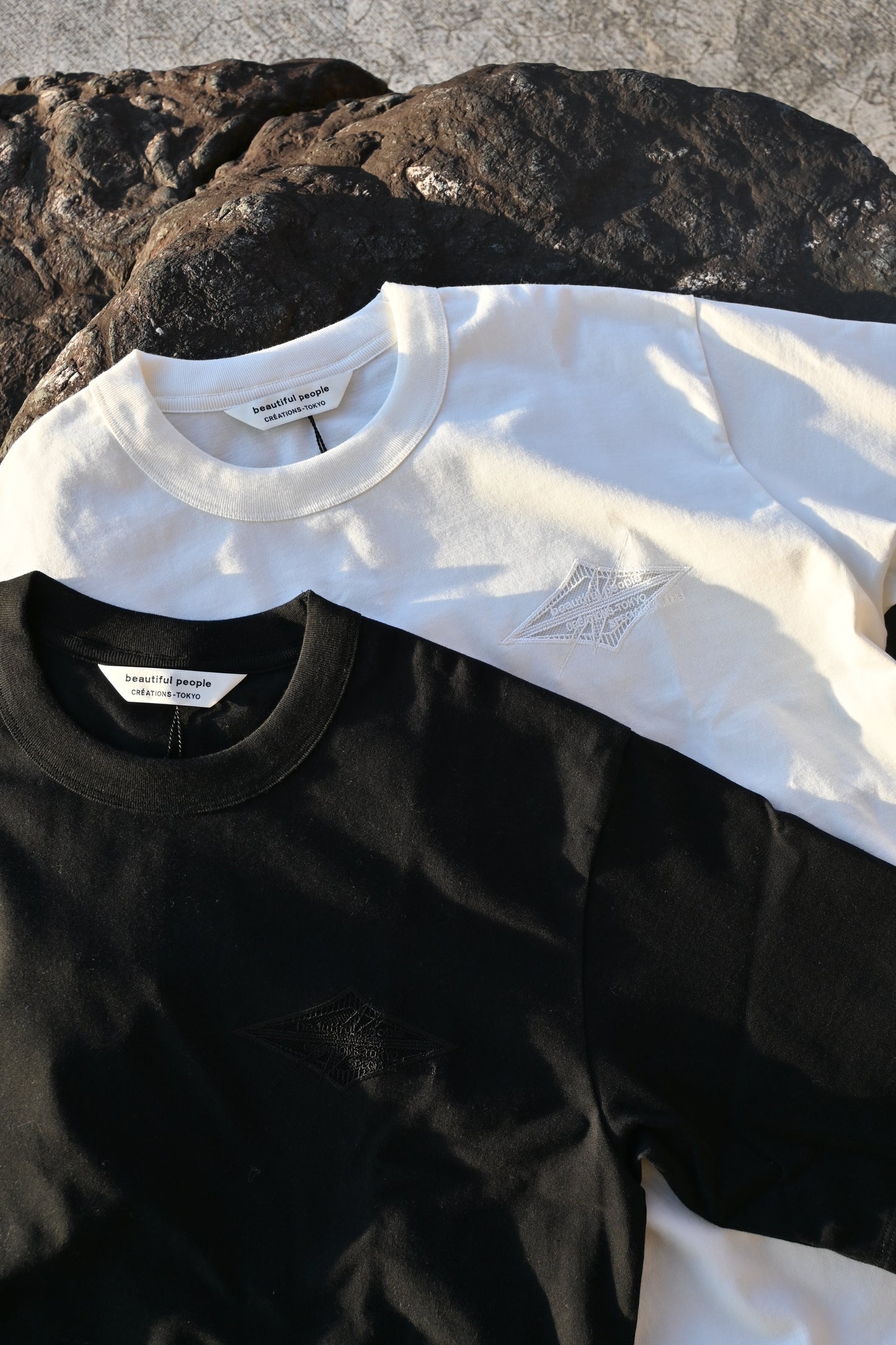supima cotton jersey surf emb T-shirt