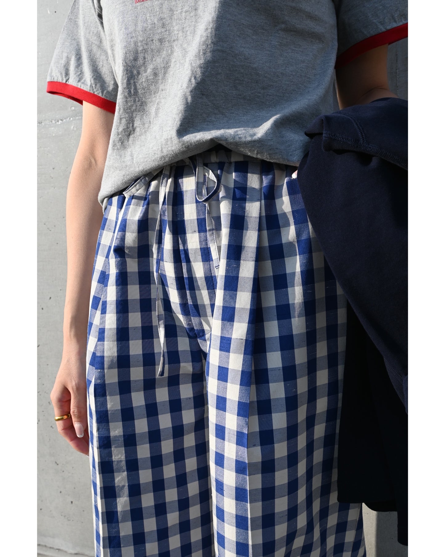 GINGHAM CHECK PANTS