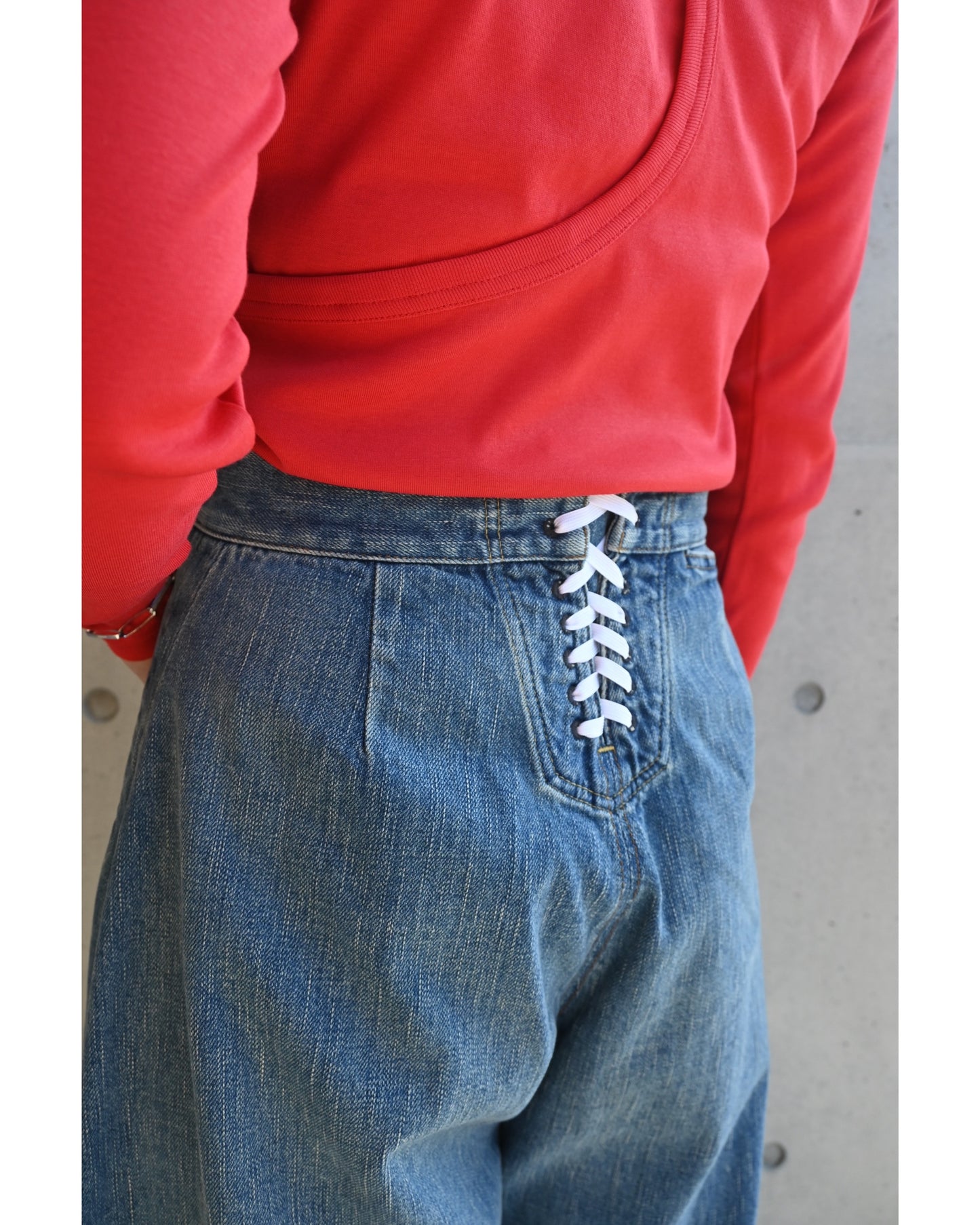 SAILOR BARREL-LEG DENIM PANTS 13386