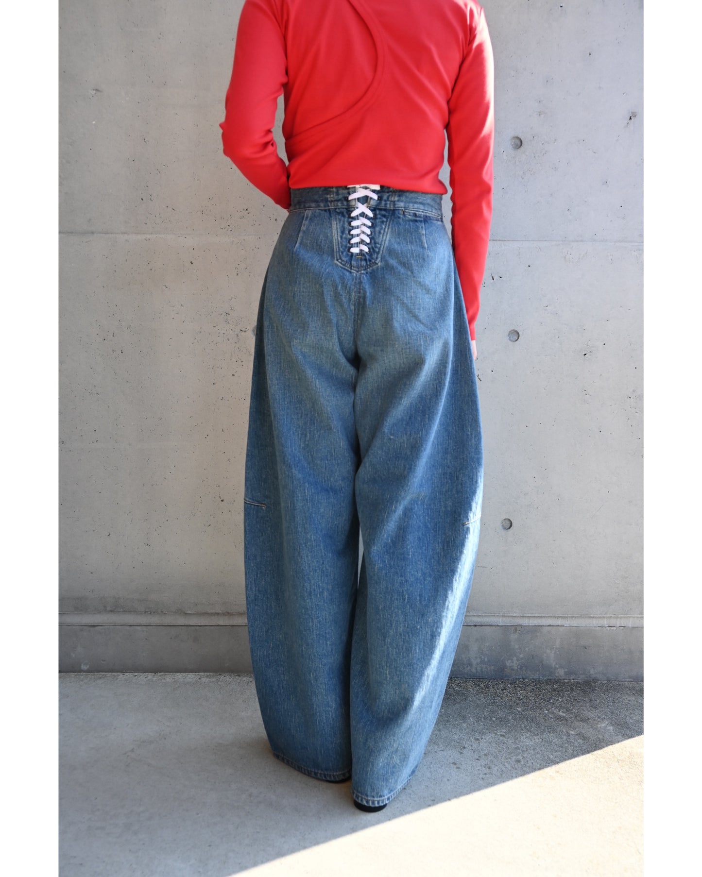 SAILOR BARREL-LEG DENIM PANTS 13386