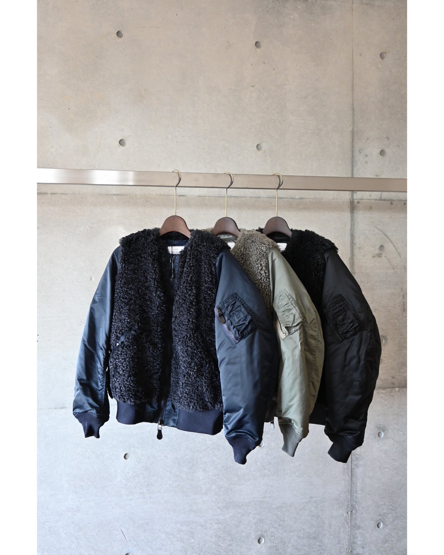 FAUX SHEARLING TYPE MA-1 JACKET 17533
