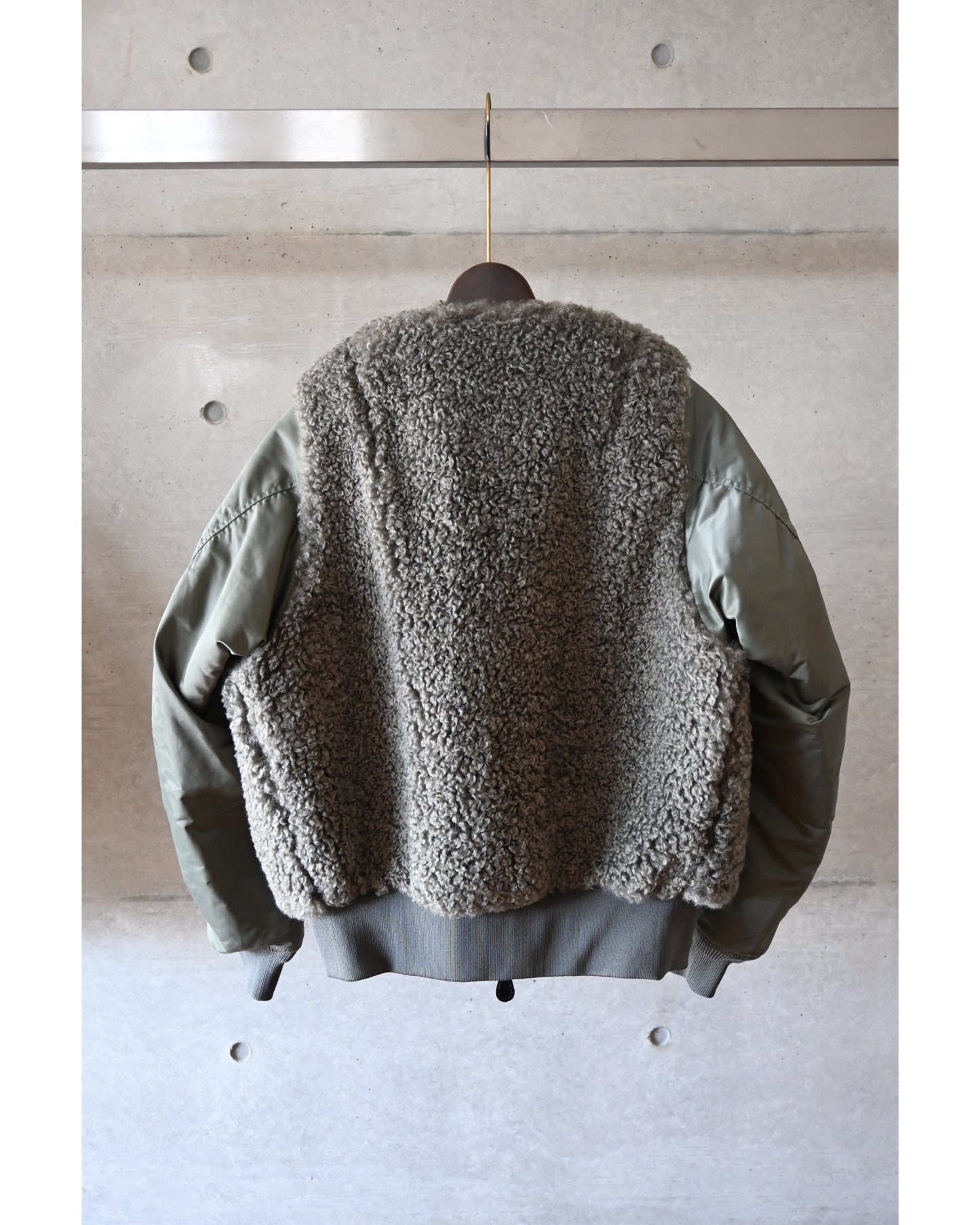 FAUX SHEARLING TYPE MA-1 JACKET 17533