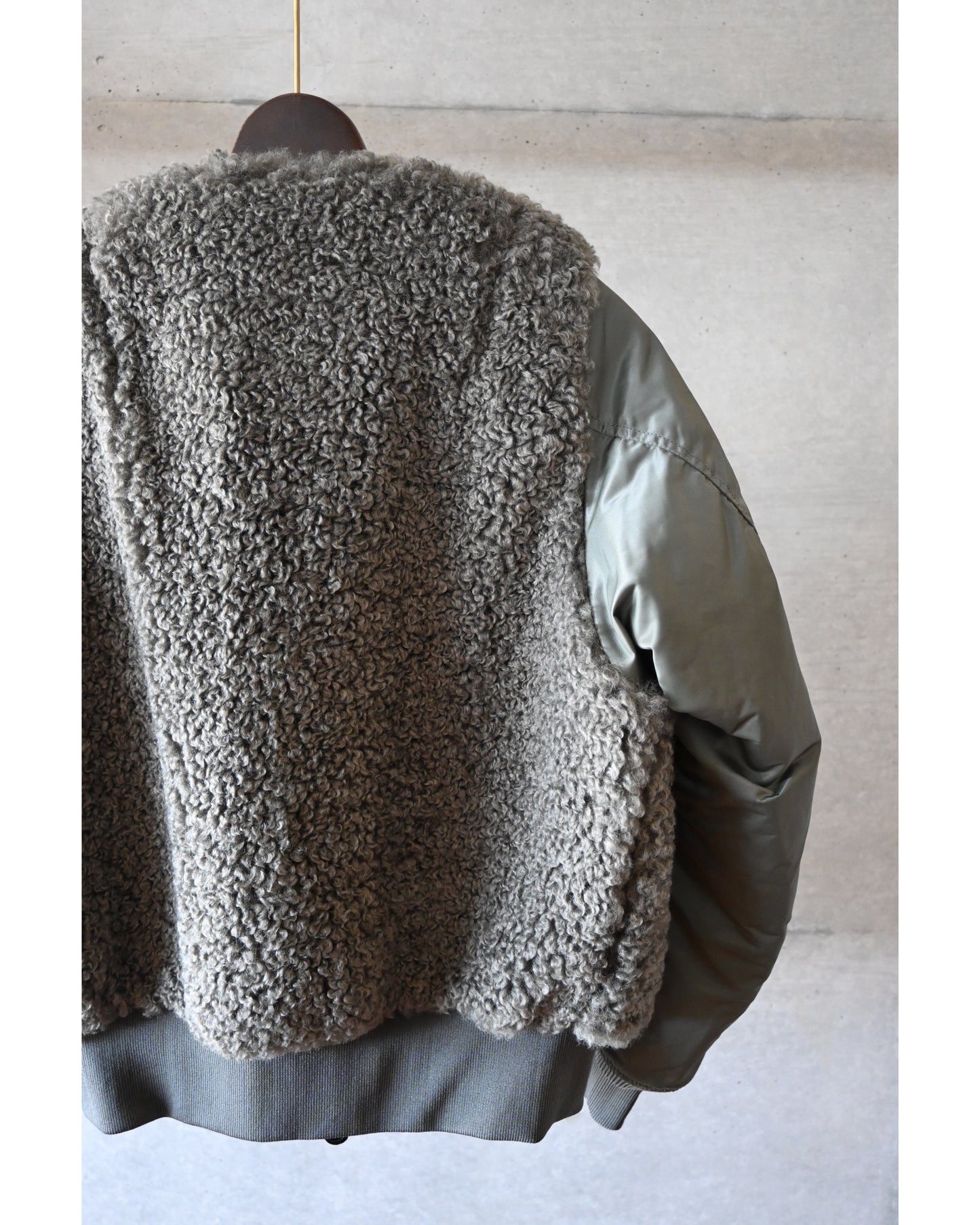 FAUX SHEARLING TYPE MA-1 JACKET 17533
