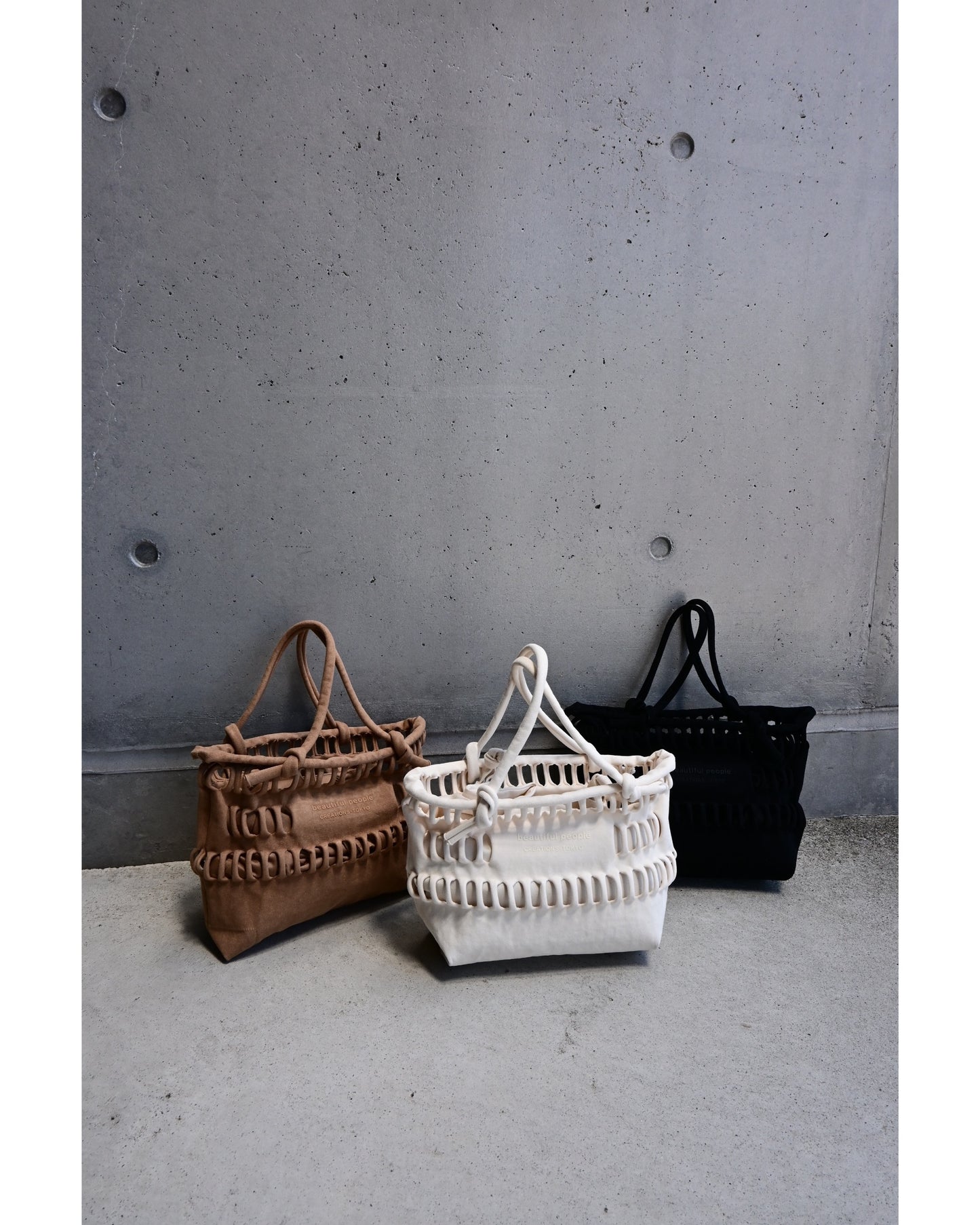 konbu knit shopping busket bag S