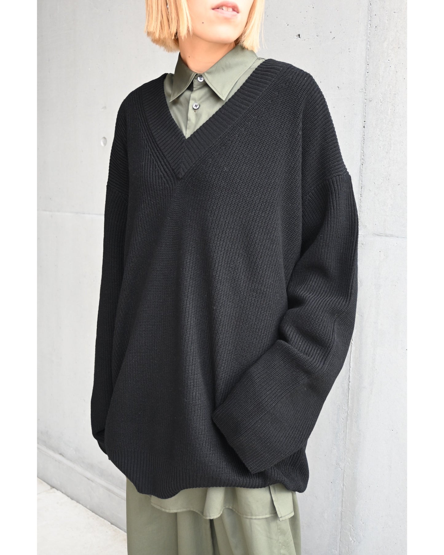 Silicon Poplin Deep Slit Regular Collar Shirt