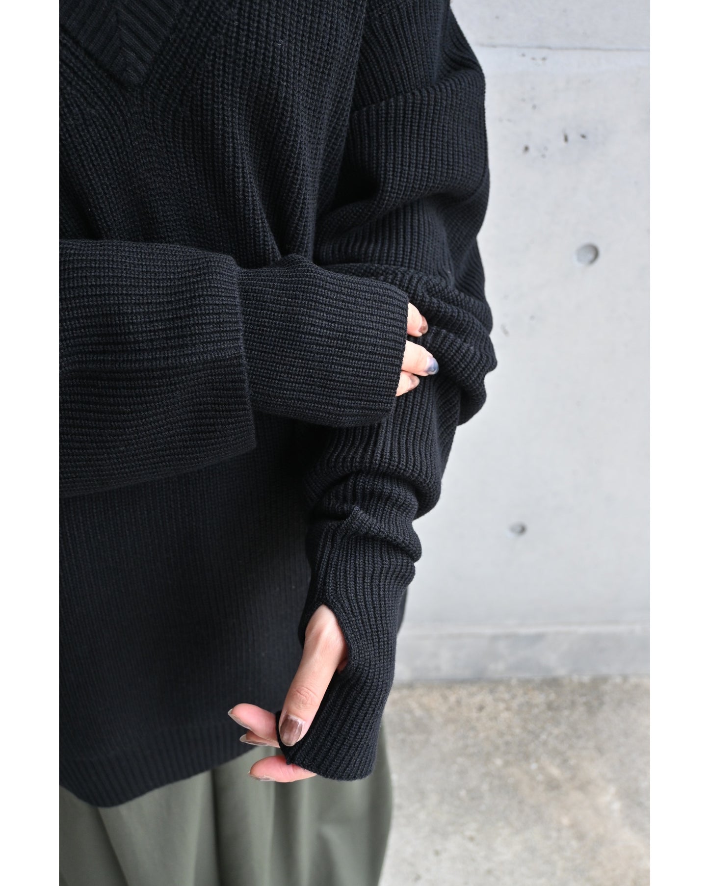 Mercerized Fine Wool Knit Layered Gloves