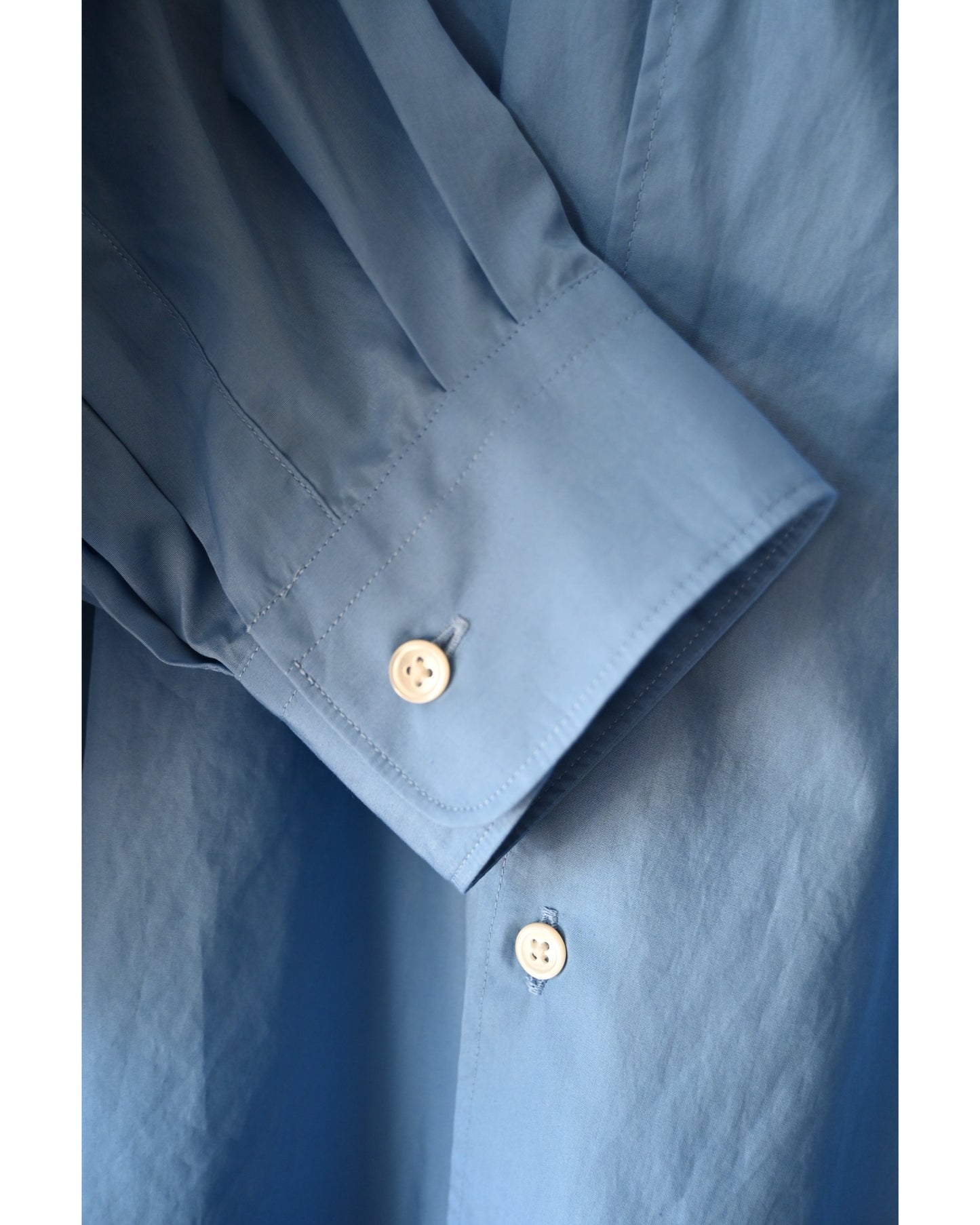 Broad L/S Oversized Band Collar Shirt