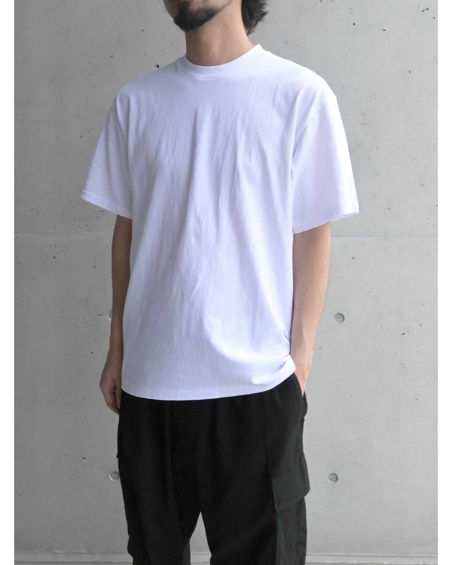 コットンジャージ 半袖Tシャツ WHITE