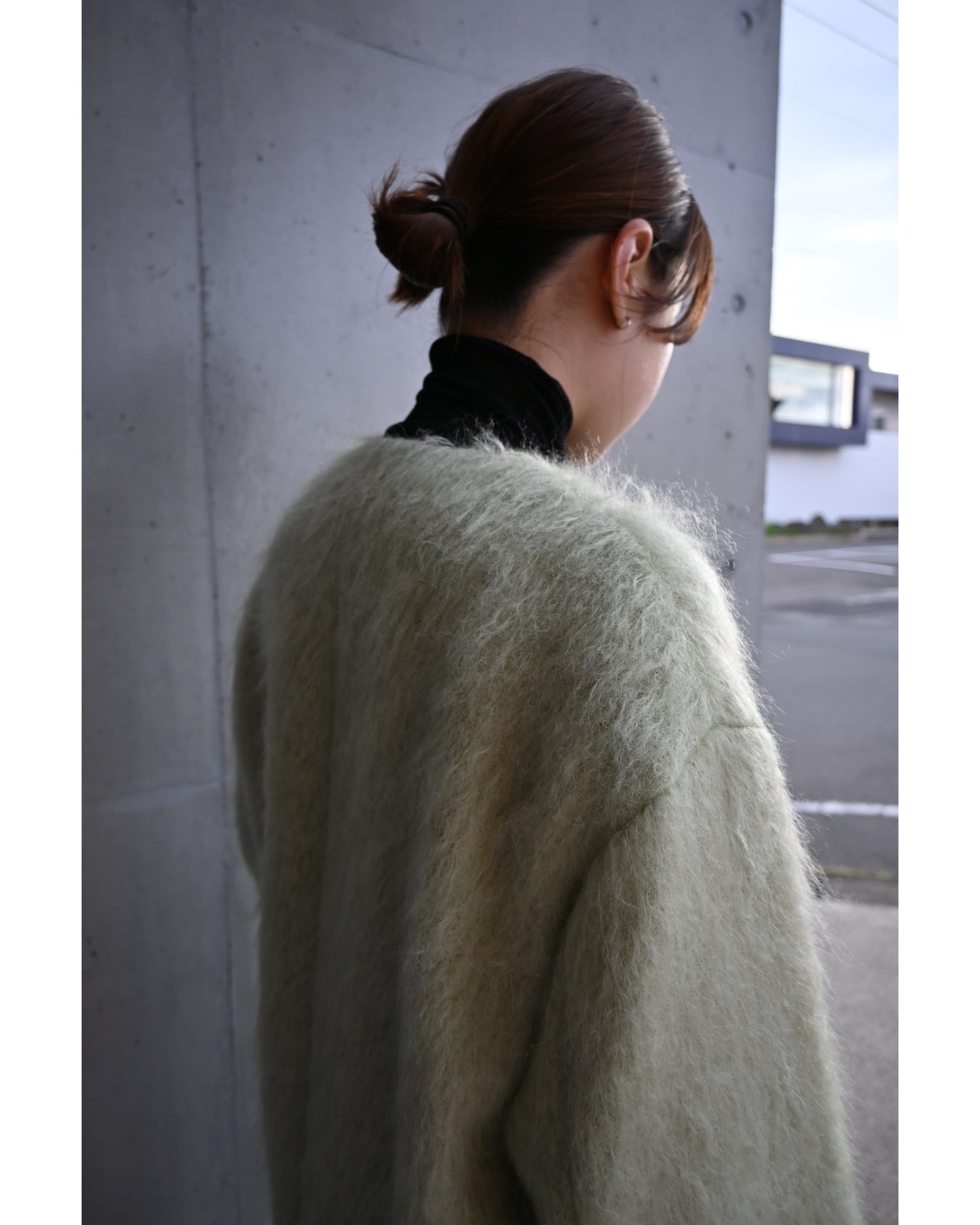 BRUSHED MOHAIR SHAGGY COAT