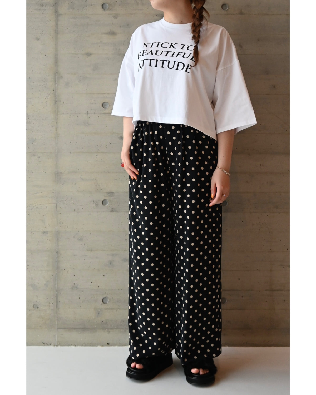 H.DENSITY COTTON CROPPED LOGO TOP