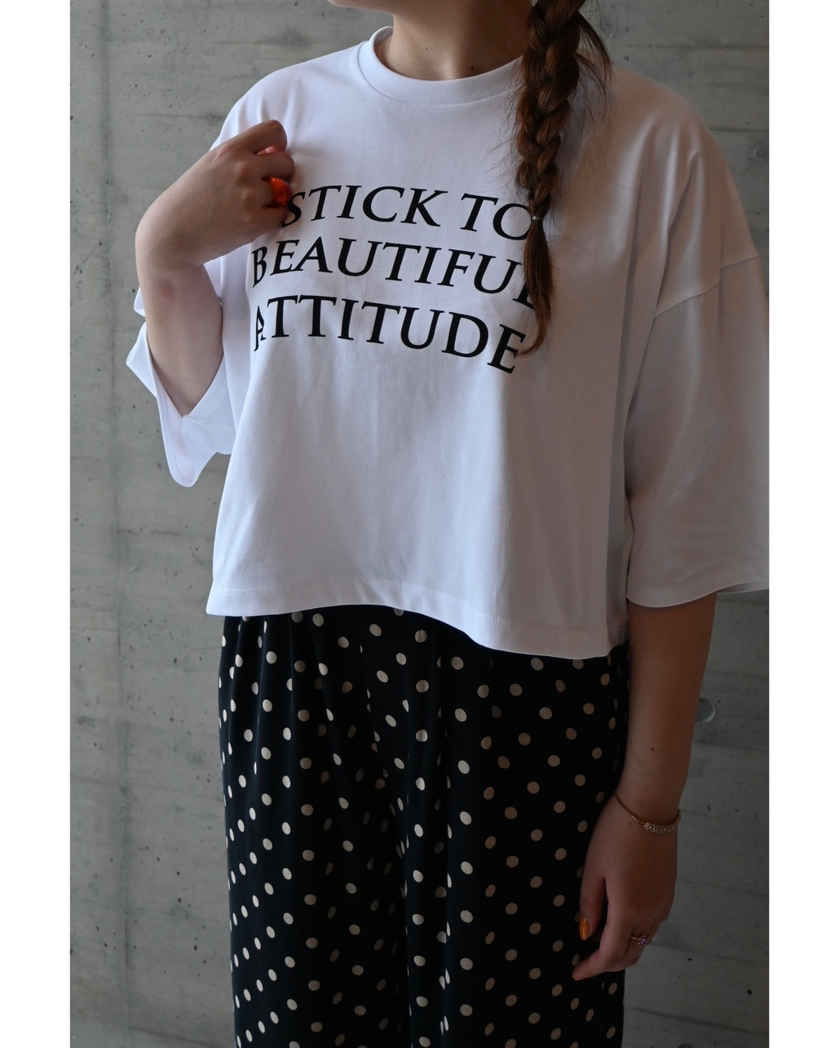 H.DENSITY COTTON CROPPED LOGO TOP