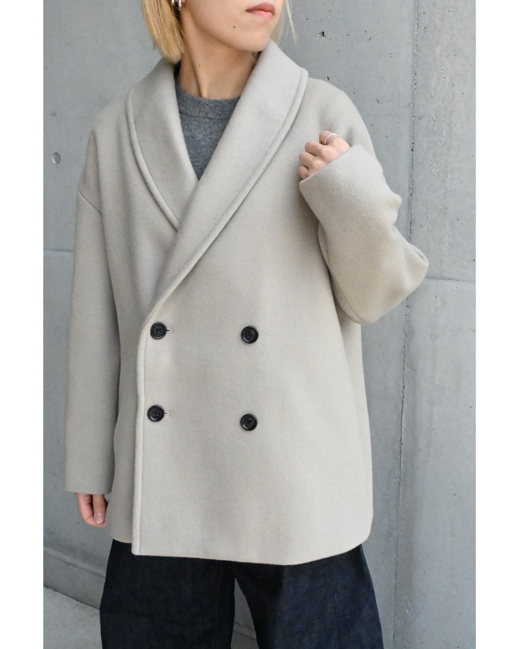 Light Melton Shawl Collar Coat – TIME AFTER TIME