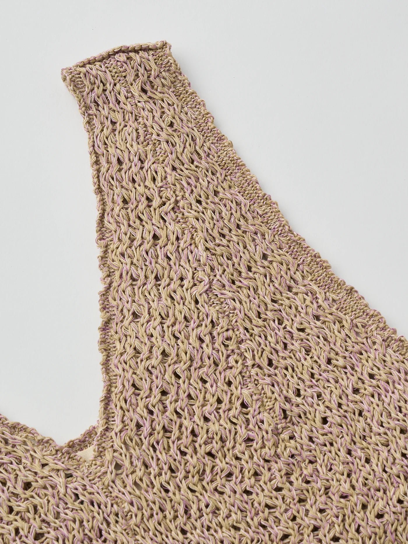 double honeycomb mesh-knit cropped vest