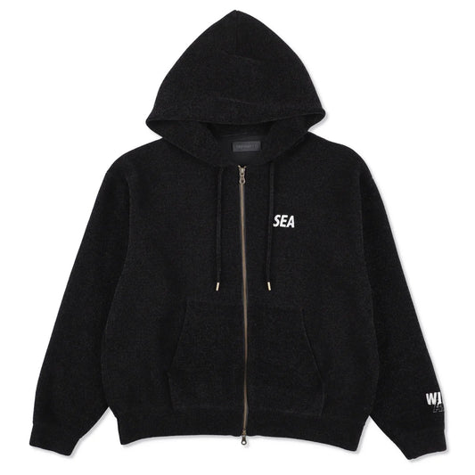 Mole Knit Zip Up Hooded Sweatshirt