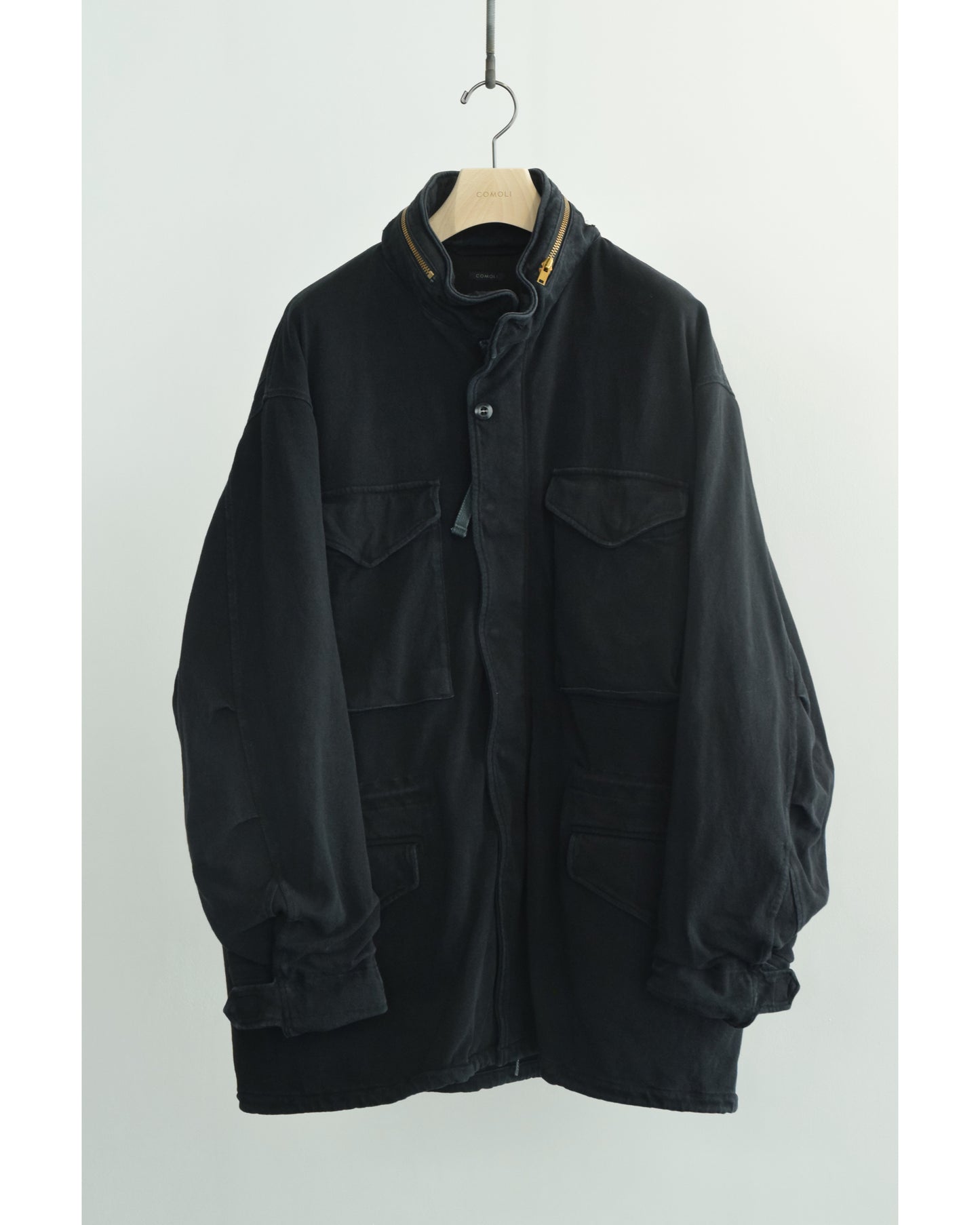 コットンジャージ M-65ジャケット BLACK