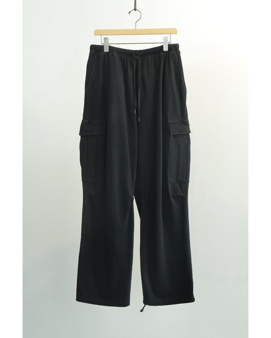 コットンジャージ 6Pパンツ BLACK