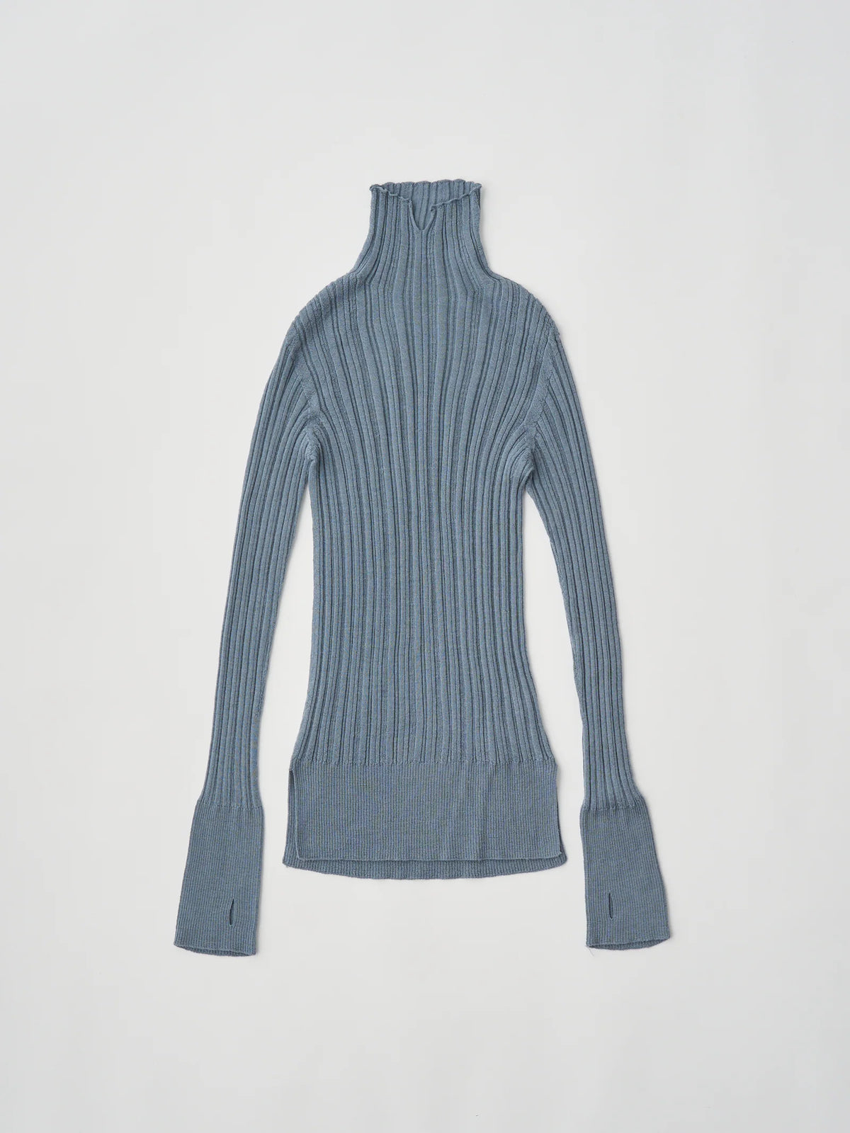 royal baby alpaca random ribbed-knit high-neck P/O