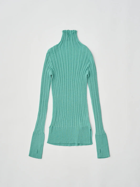 royal baby alpaca random ribbed-knit high-neck P/O
