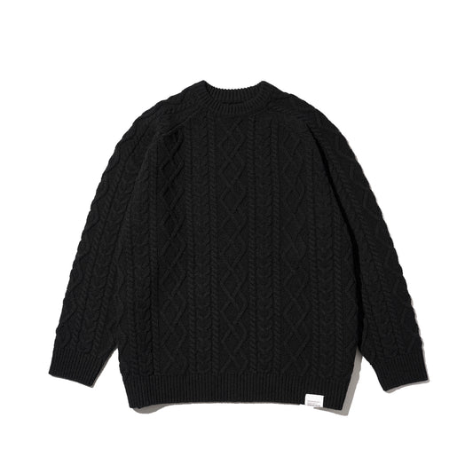 SHETLAND WOOL x SOLOTEX® TECH FISHERMAN SWEATER