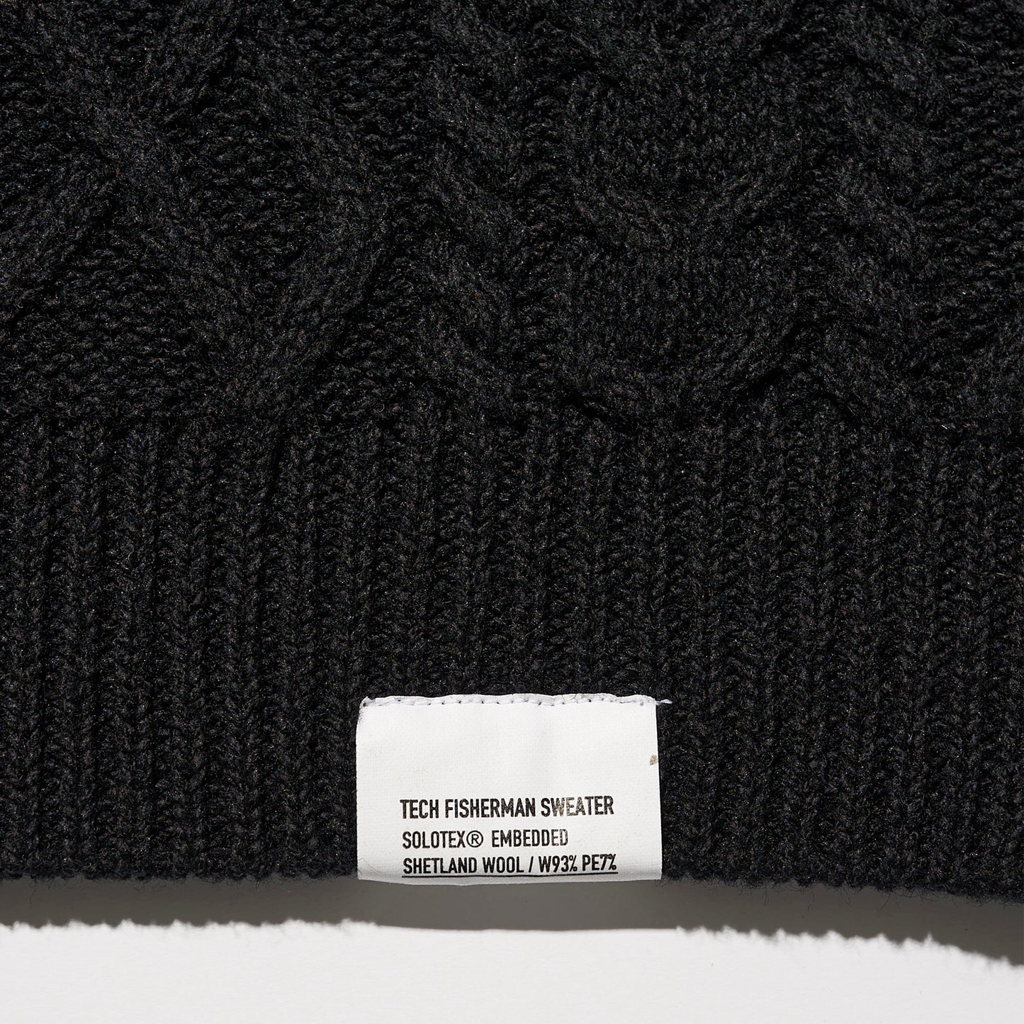 SHETLAND WOOL x SOLOTEX® TECH FISHERMAN SWEATER