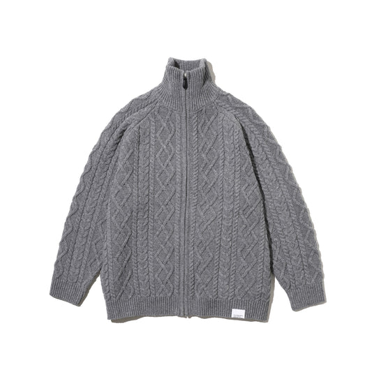 SHETLAND WOOL x SOLOTEX® TECH FISHERMAN ZIP-UP