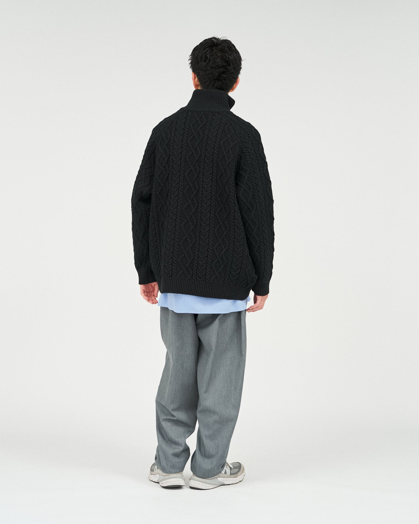 SHETLAND WOOL x SOLOTEX® TECH FISHERMAN ZIP-UP