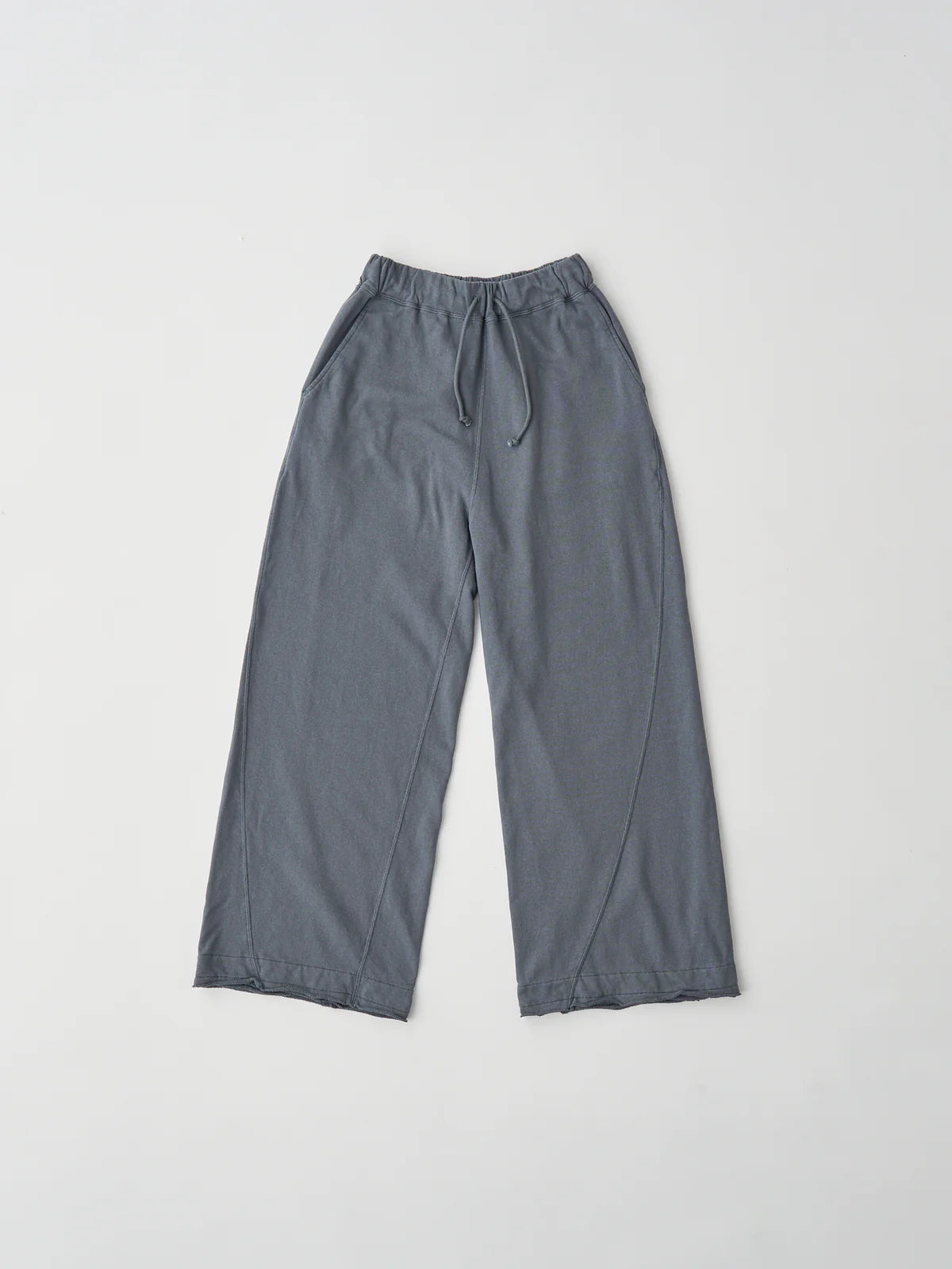cotton open-end yam terry wide sweat pants