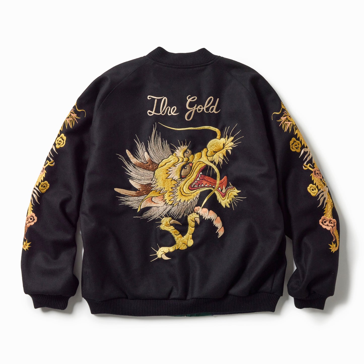 WOOL MELTON×ACETATE SOUVENIR JACKET "DRAGON HEAD" 15725