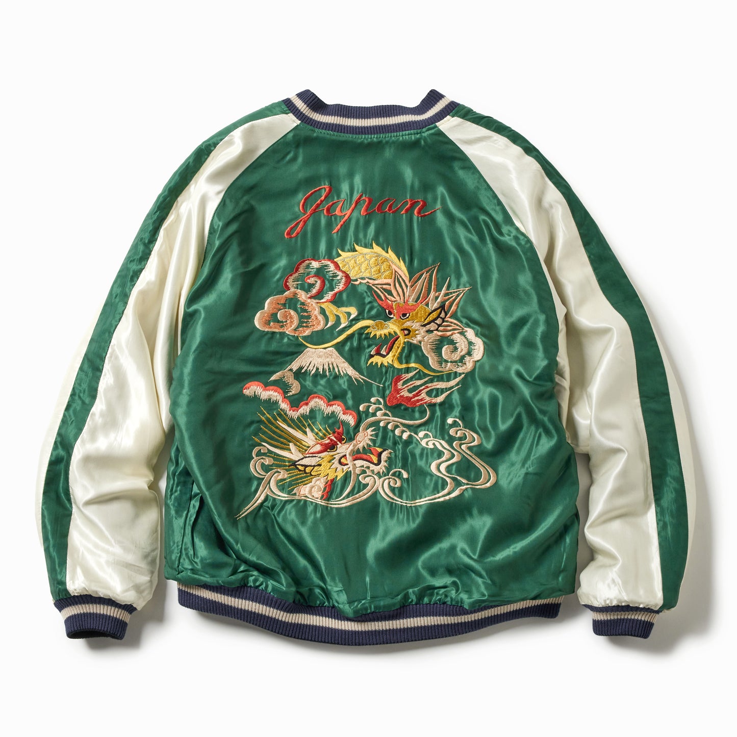 WOOL MELTON×ACETATE SOUVENIR JACKET "DRAGON HEAD" 15725