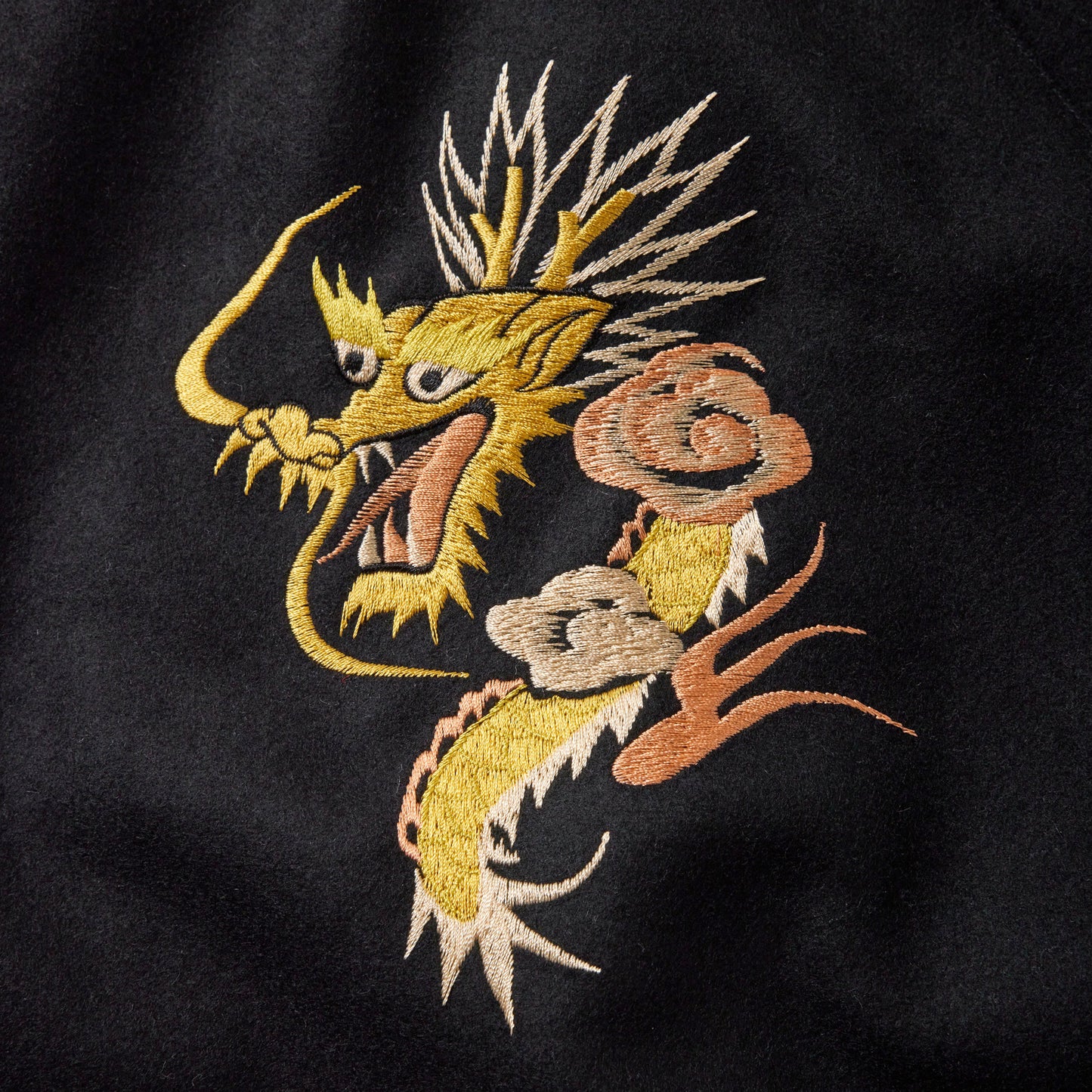 WOOL MELTON×ACETATE SOUVENIR JACKET "DRAGON HEAD" 15725