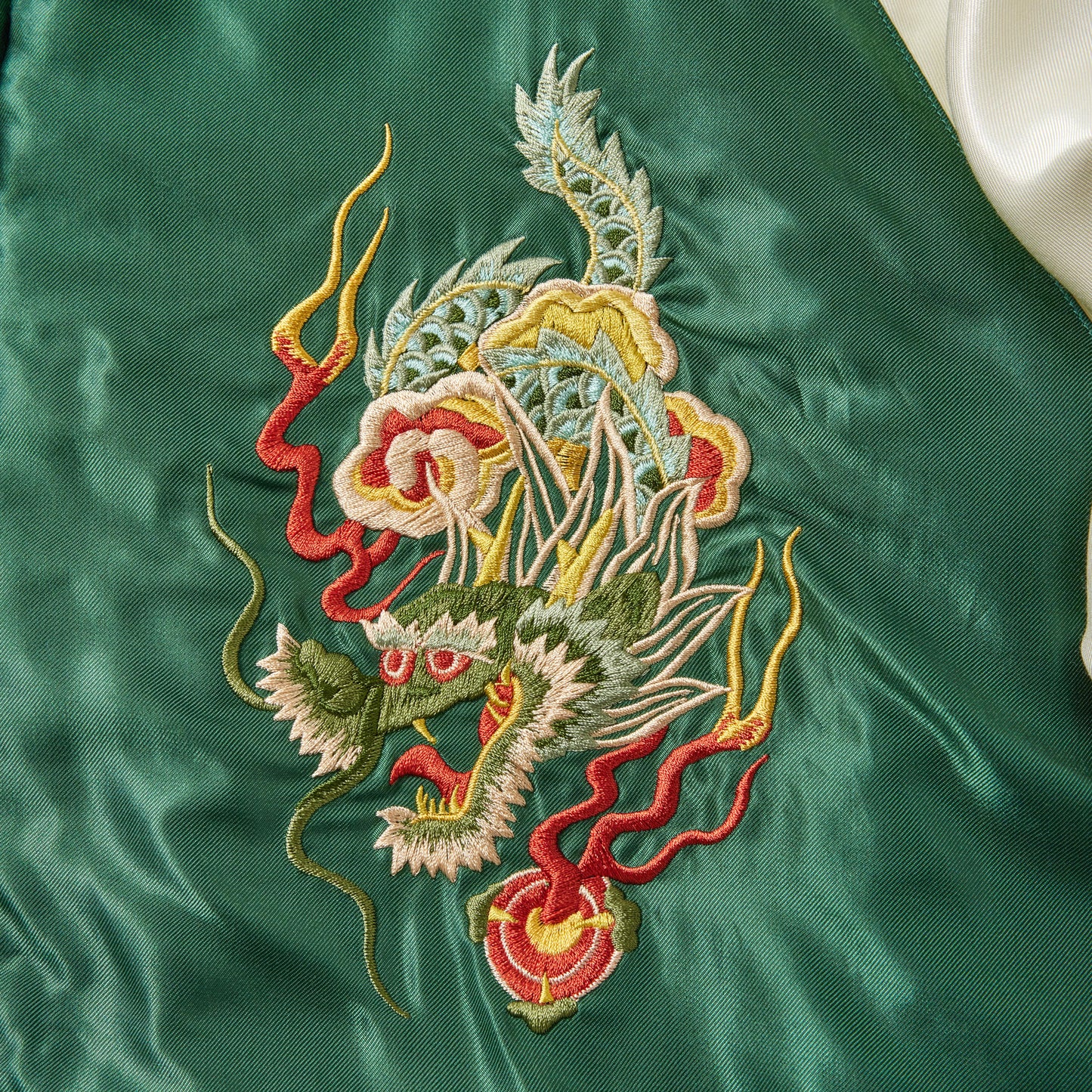 WOOL MELTON×ACETATE SOUVENIR JACKET "DRAGON HEAD" 15725